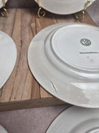 Lot de 8 assiettes à dessert Saint-amand Hamage modèle Marceau – faïence ancienne
