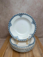 Lot de 9 assiettes creuses Terre de Fer St Amand modèle Andrinople