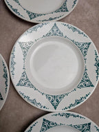 Lot de 7 assiettes plates terre de fer Moulin des Loups Fti 22