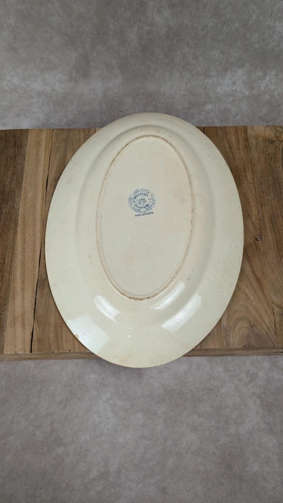 Grand plat ancien Hte Boulenger Choisy-le-roi – modèle Parmentier