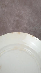Assiette anglaise ancienne décor paysage vert