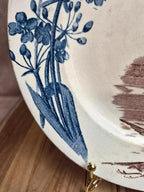 Assiette ancienne Terre de Fer Clairefontaine modèle Marine