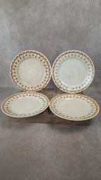 Lot de 4 assiettes Badonvillers France – modèle Radio