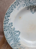 Assiette creuse ancienne en terre de fer Saint-amand modèle Colombier