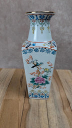 Vase chinois décor floral & oiseaux
