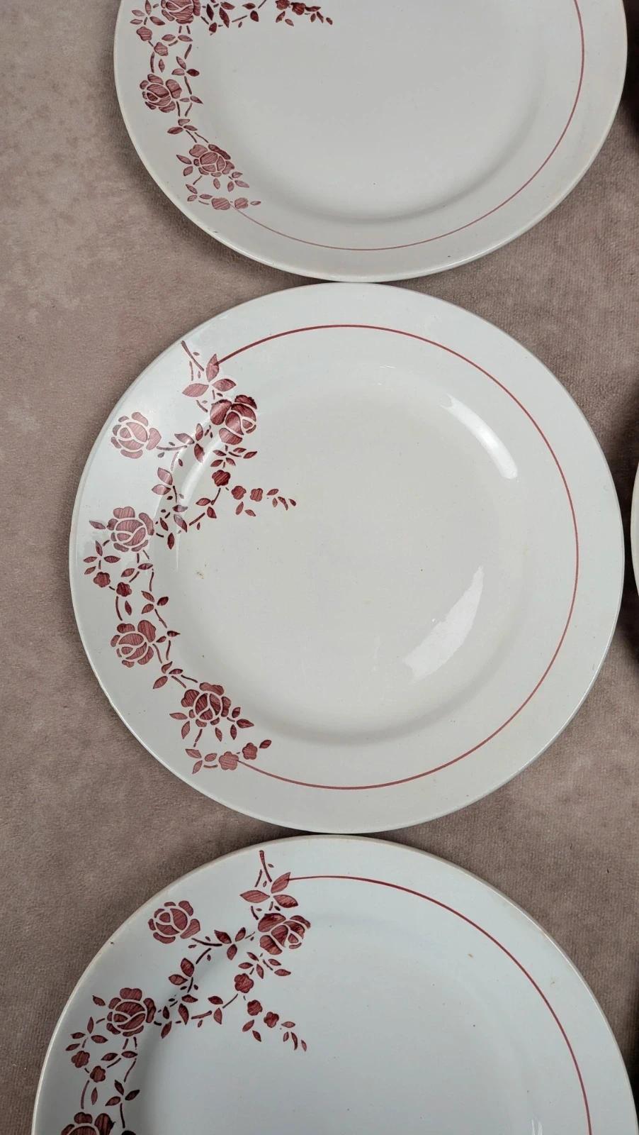 Lot de 6 assiettes plates Saint-amand modèle Marcel