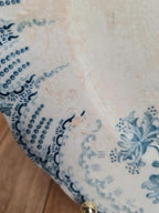 Assiette ancienne Saint-amand & Hamage modèle Régence – décor bleu dentelle
