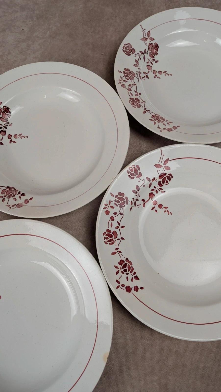 Lot de 4 assiettes creuses Saint-amand modèle Marcel