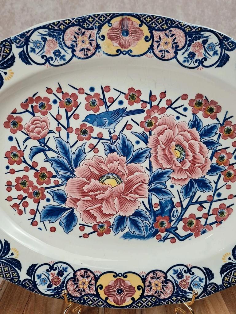 Grand plat ancien style Imari / japonisant 🌸