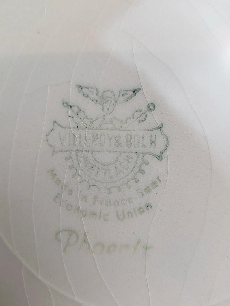 Grand plat rond Villeroy & Boch Phoenix – Terre de fer – 33,5 cm – Oiseaux exotiques