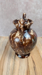 Petit vase ancien en céramique émaillée – anses –