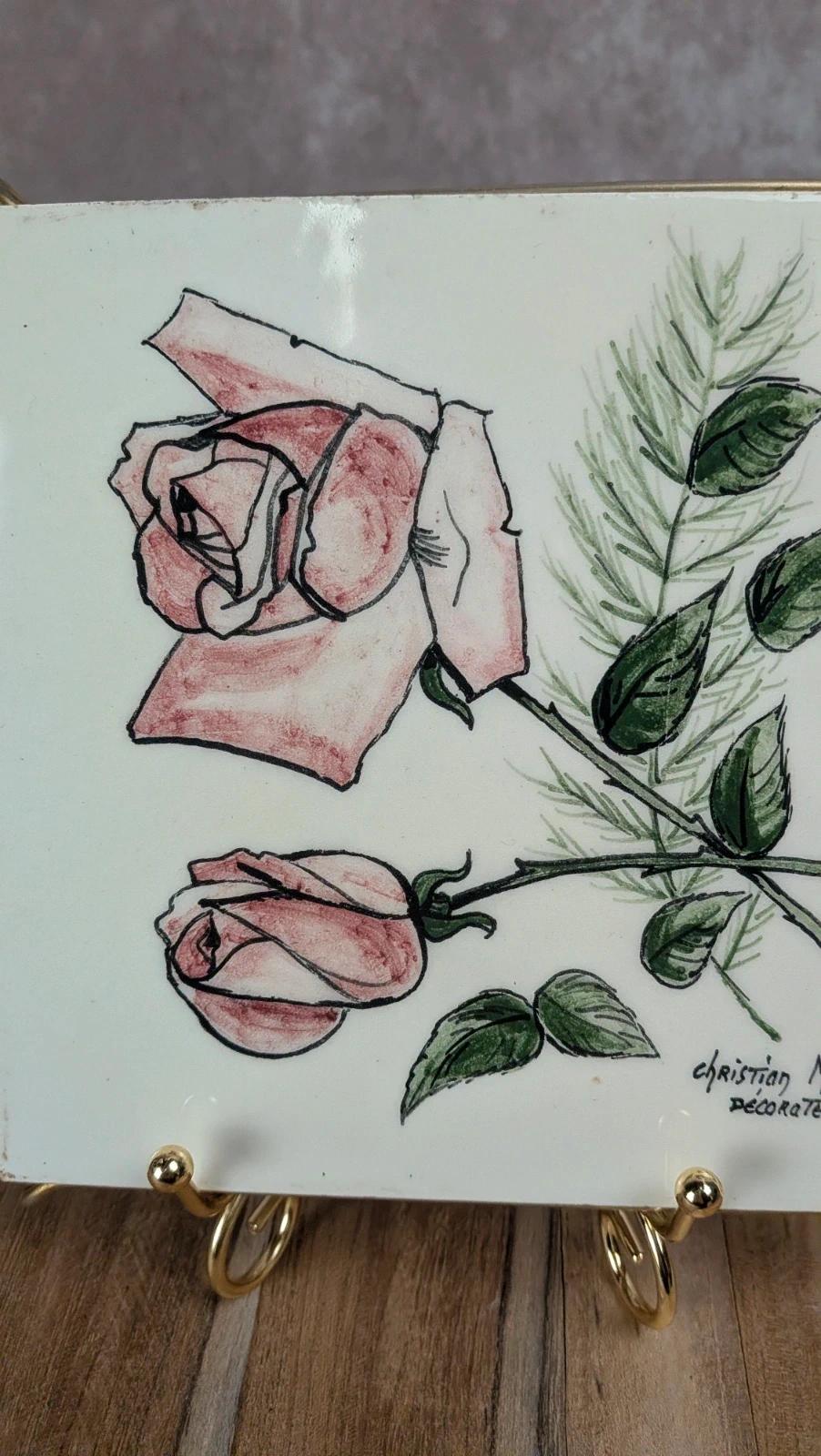 Dessous-de-plat Roussies signé Christian Maé – décor roses