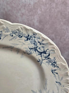 Grand plat ovale Terre de Fer Creil et Montereau Linotte – Xixe
