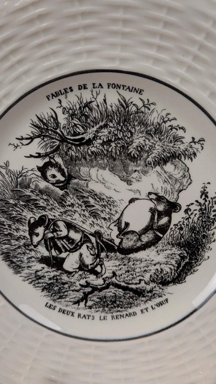 Assiette Sarreguemines Fables de La Fontaine, Les Rats