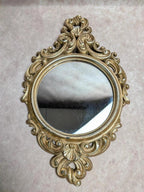 Miroir mural vintage style baroque rocaille doré