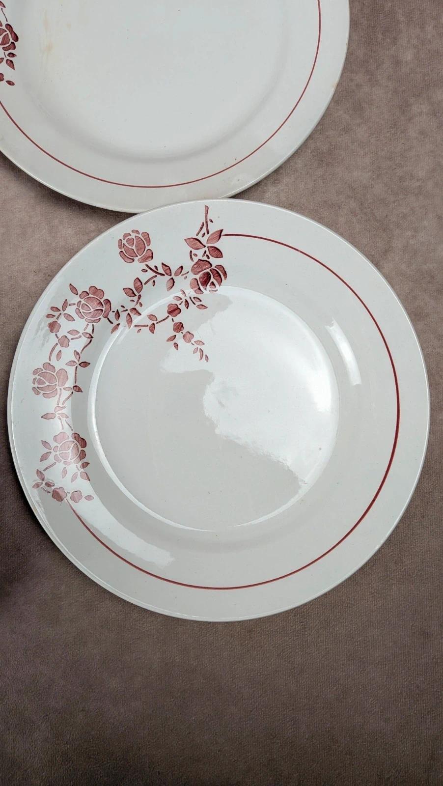 Lot de 6 assiettes plates Saint-amand modèle Marcel