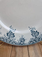 Plat rond en terre de fer Saint-amand modèle Printanier 27 cm