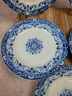 Assiettes anciennes Jules Vieillard Bordeaux – Service “louis Xv” lot de 5
