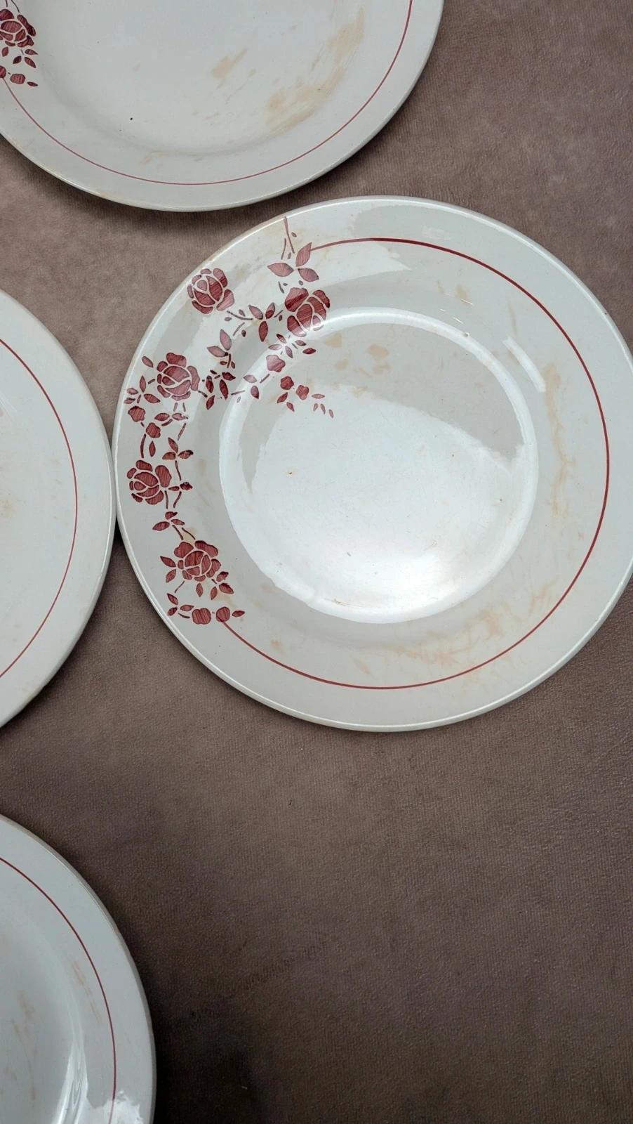 Lot de 14 assiettes plates Saint-amand modèle Marcel