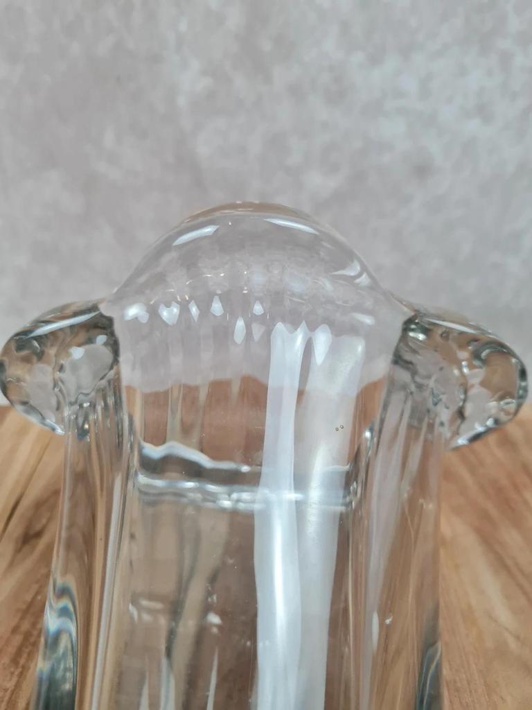 Vase en cristal épais, style Daum / Vsl