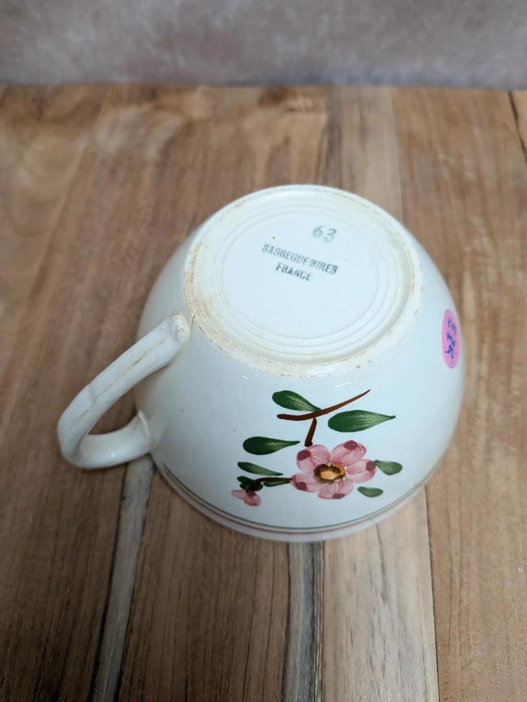 Tasse & soucoupe Sarreguemines modèle Bitche – Terre de fer