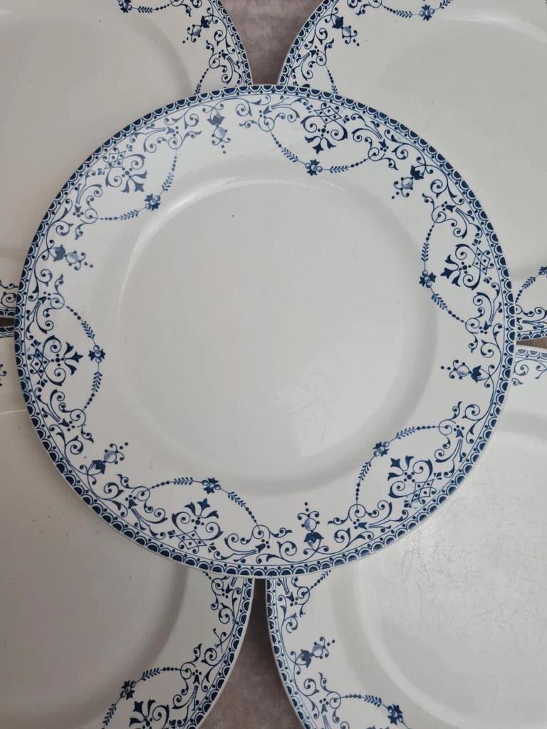 Lot de 6 assiettes Terre de Fer Hb & Cie – Service Balzac bleu 💙