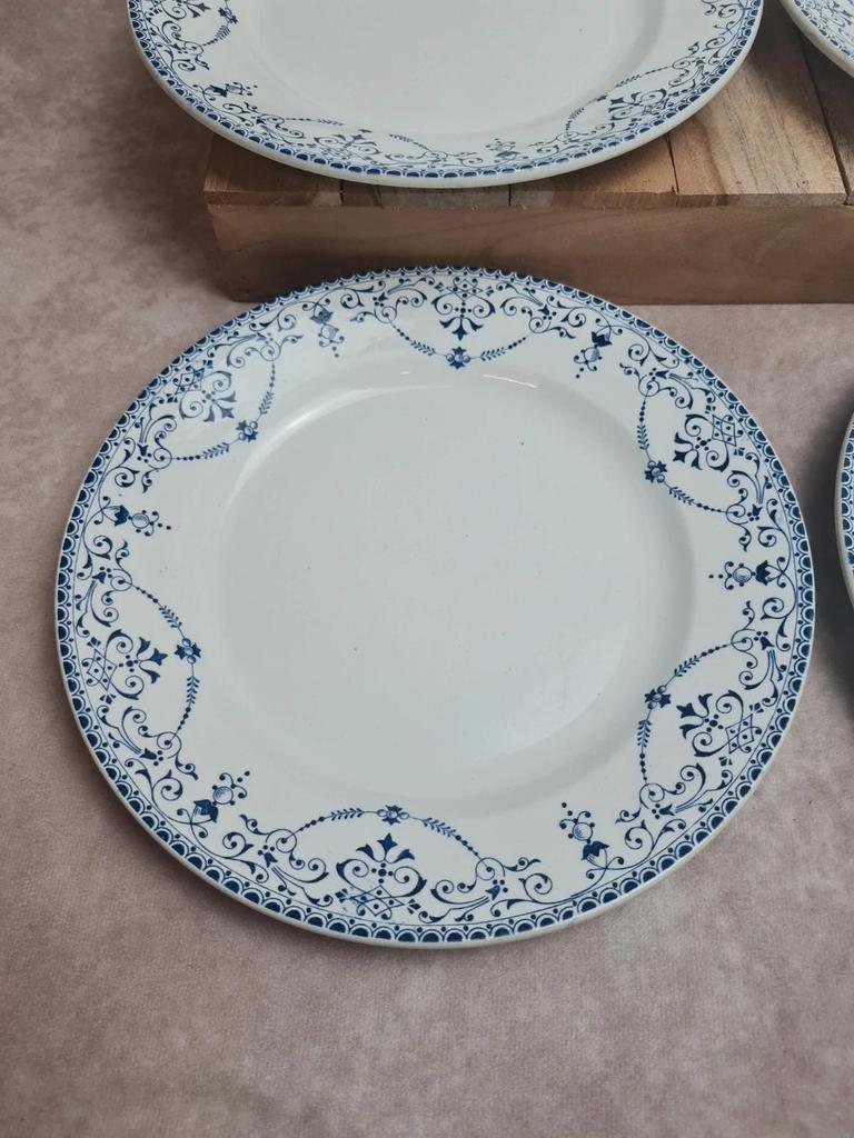 Lot de 6 assiettes Terre de Fer Hb & Cie – Service Balzac bleu 💙