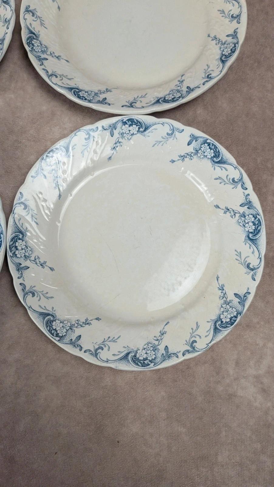 Lot de 4 assiettes à dessert Lunéville – Modèle Angèle