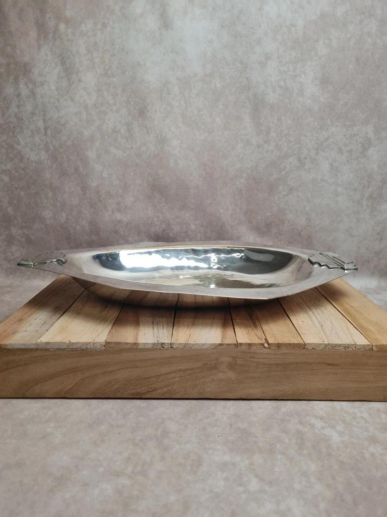 Plateau Art Déco Orbrille – Orfèvrerie Brille Paris – métal argenté – années 30