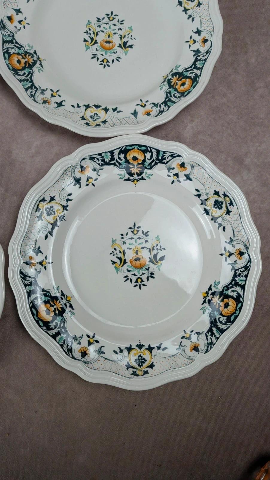 Lot de 6 assiettes plates Longchamp