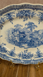 Plat ovale ancien Lunéville – Modèle The Cottage –