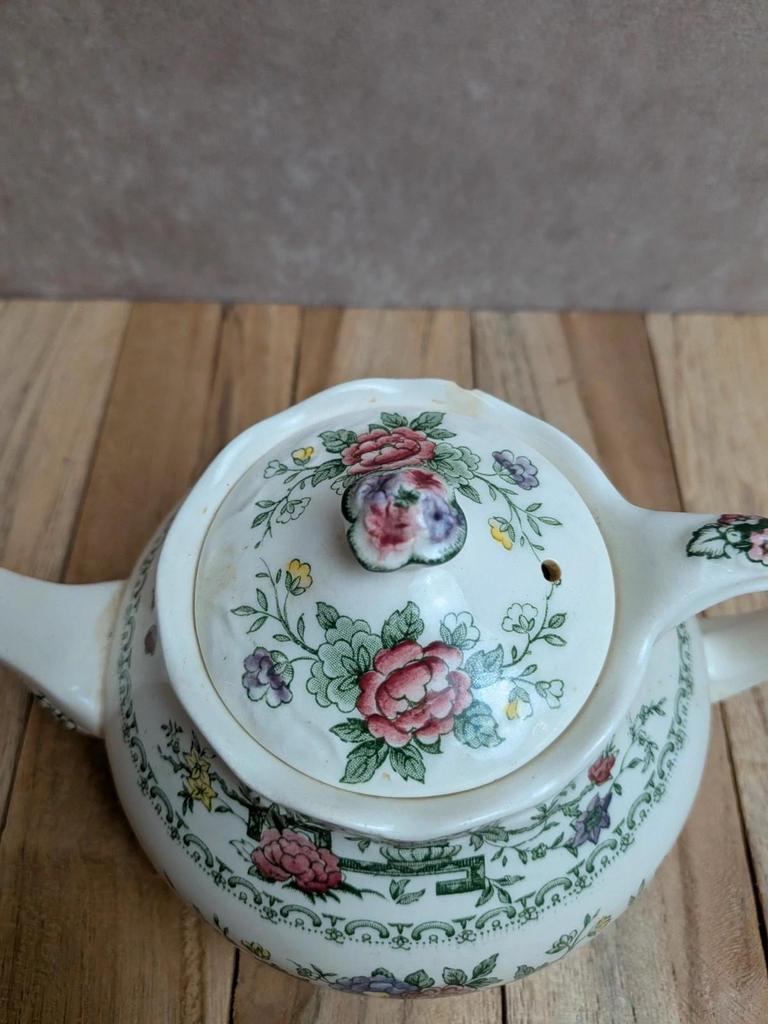Ensemble théière et pot à lait vintage Crown Ducal Chinese Garden – Angleterre