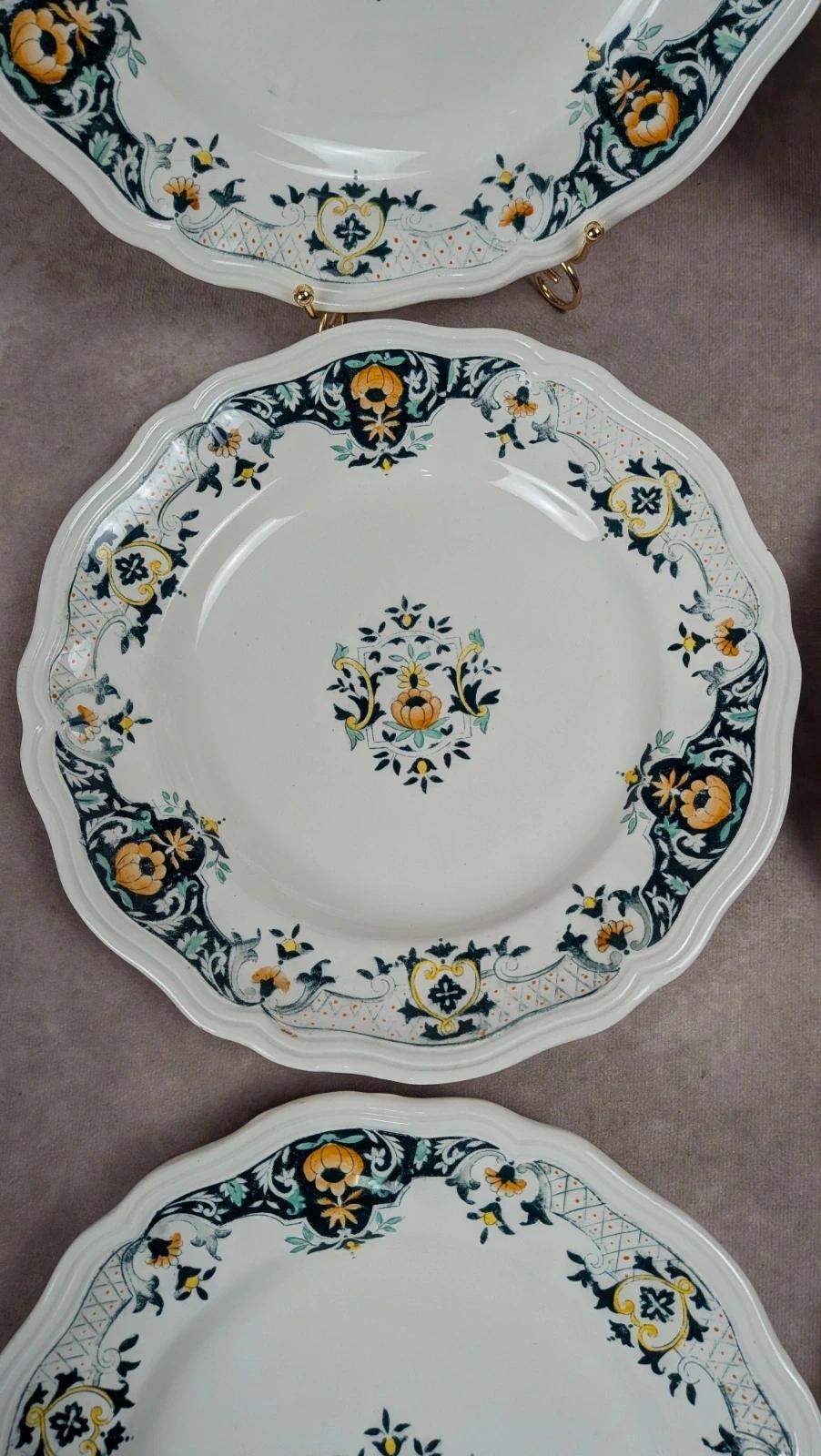 Lot de 6 assiettes plates Longchamp