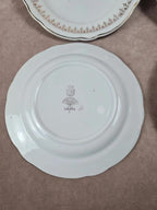 💐 Charmant service à gâteau Digoin & Sarreguemines, Modèle Lilitia, 6 assiettes + 1 grand plat