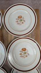 Lot de 6 assiettes + plat Gien modèle Germigny