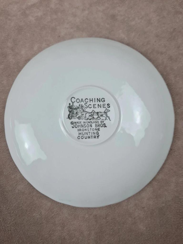 Lot de 7 sous-tasses Johnson Bros Coaching Scenes 🐎💙