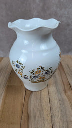 Vase faïence décor Moustiers style champêtre