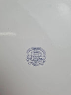 Grand plat rond ancien Jules Vieillard Bordeaux – décor mauve – faïence ancienne 💜