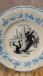 Assiette parlante ancienne Creil & Montereau – Les Ombres Chinoises n°4