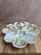 Serviteur 3 compartiments Pillivuyt France – décor Virginie signé Molling