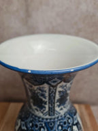 Vase vintage Delfia bleu et blanc – Grand modèle floral – Esprit Delft / hollandais 💙