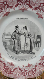 Assiette parlante ancienne – Terre de fer – Creil & Montereau – Nos domestiques n°10