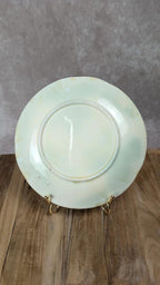 Assiette barbotine vintage aux fraises