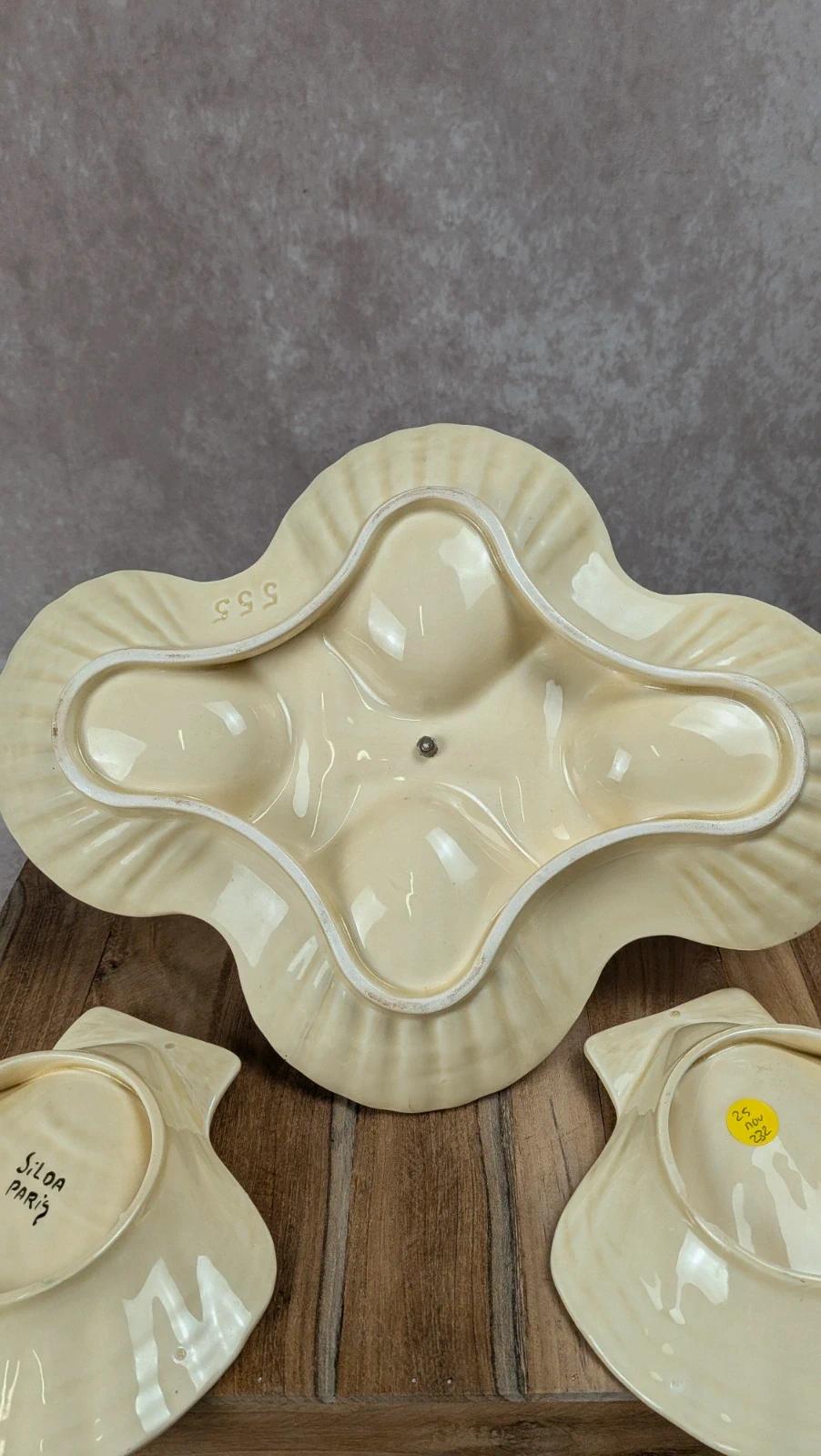 Présentoir coquillage vintage Siloa Paris + 2 coquilles