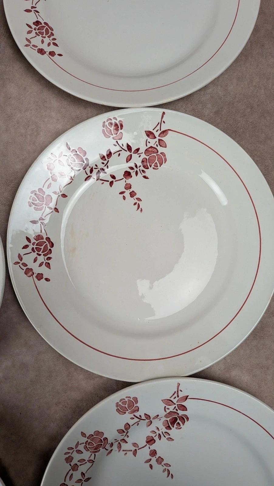 Lot de 6 assiettes plates Saint-amand modèle Marcel