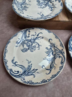 Lot de 6 assiettes terre de fer Clairefontaine – modèle Iris – fin Xixe