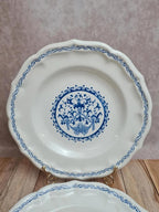 Paire d’assiettes Gien modèle Rouen bleu – décor classique 💙
