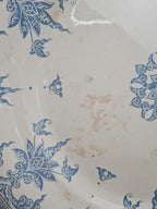 Grand plat Terre de Fer Sarreguemines Perse décor oriental bleu Xixe