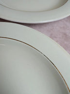 Lot de 12 assiettes creuses Opaceline Salins liseré doré vintage