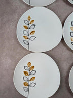 Lot de 12 assiettes plates vintage Niderviller – années 70 – style Capron Vallauris
